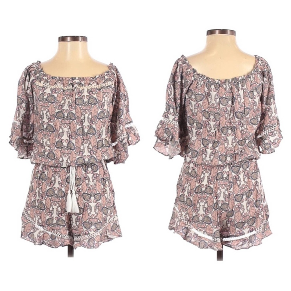 Cotton Candy Baby Pink Floral Ruffle Hem Romper